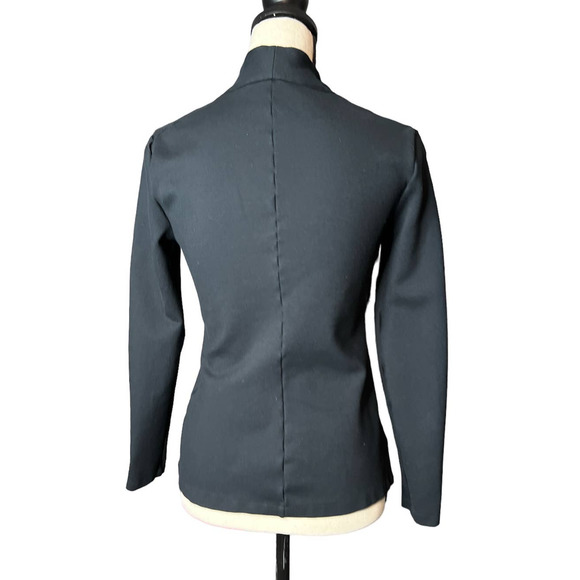 Kate Spade Saturday Top in Black Jersey Long Sleeves Square Neckline Size Small - Picture 3 of 5